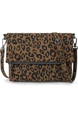 Merkloos Schoudertas voor dames, schoudertas met ritssluiting, leren handtas, kleine handtas