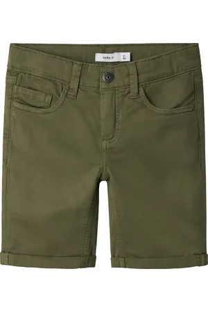 NAME IT Kids jongens short SILAS Deep Lichen Green Slim Fit