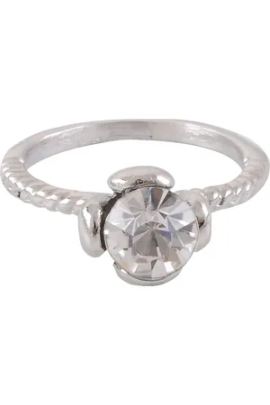 Behave Ring - Zilverkleurige Ring met Transparant Kristal | Tijdloos & Elegant | Nikkelvrij