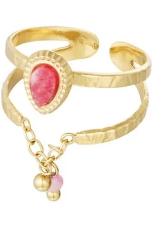 Yehwang Ring - - - Natuursteen - Bedel - Verstelbaar - Stainless steel sieraden