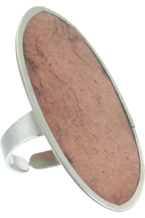 Behave Ring - Verstelbare Ring met Schelp Inleg – Handgemaakt & Uniek Natuurproduct | 4,2 cm x 2,3 cm