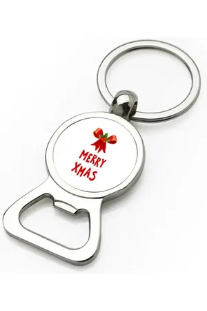 Akyol Kerst merry xmas strik en hulst flesopener - Kerstmis - kerst beker - winter - kerst - christmas - kerst cadeau - 9 bij 3 cm