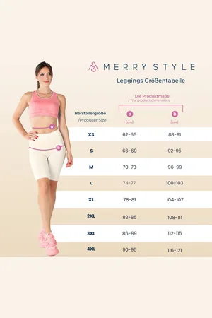 Merry Style MS-MS10-145-LE Dames Leggings - Sport - Vrijetijdsbroek - Kort - Viscose - Sporbroek - Yogabroek - - XL