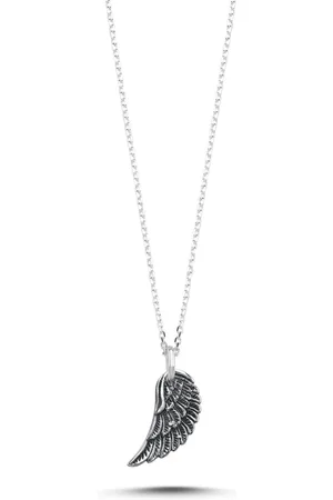 Zilver 925 Sterling en Geoxideerde Engel Vleugel Ketting – Betekenisvol en Elegant Ontwerp