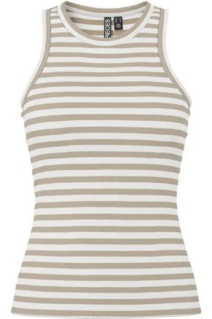 Pieces® Top Pcruka Boxer Tank Top Jrs Noos Bc 17133673 Silver Mink/cloud Dancer Dames