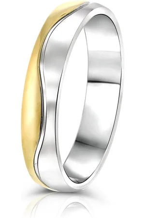 Lucardi Heren Vriendschapsring Valletta - Ring - Cadeau - Staal - Zilver- en Goudkleurig