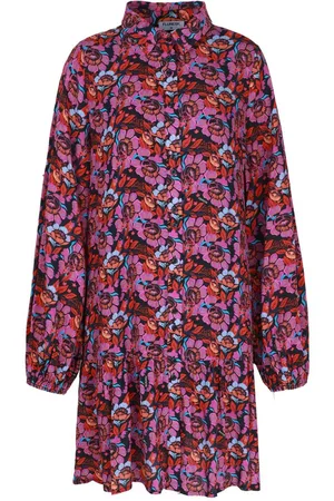 Fluresk Jurk Koa Dress 25vzf06 001808 Black/purple Orchid Dames