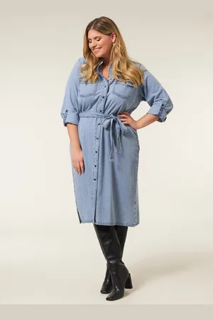 Miss Etam Dames Jurk denim DUNYA - Plus