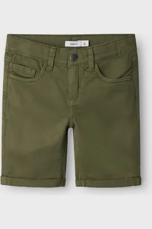 NAME IT Kids jongens short SILAS Deep Lichen Green Slim Fit