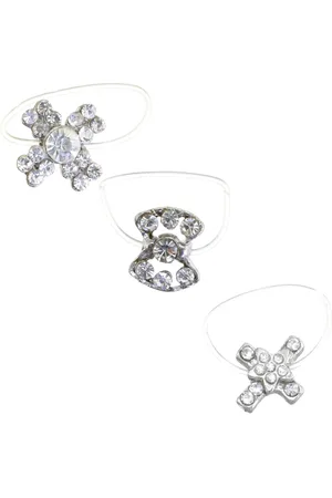 Behave Teenring - Set van 3 teenringen – Transparante kristallen – Bohemian & Summer trend – Nikkelvrij