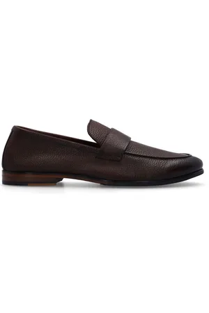 Manfield Heren - Bruine leren loafers