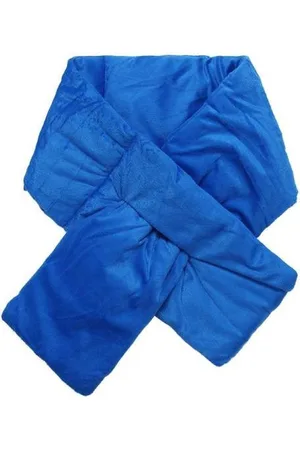 Yehwang Scarf Velvet Puffer - Blue - 15 x 130 cm