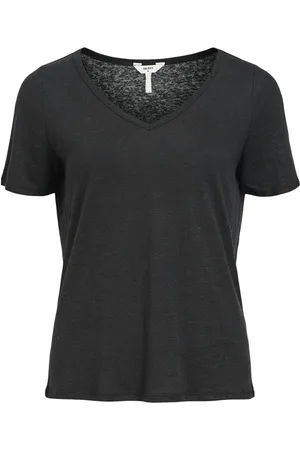 Object Object T-shirt Objthea S/s Re V-neck Top Noos 23045693 Black Dames