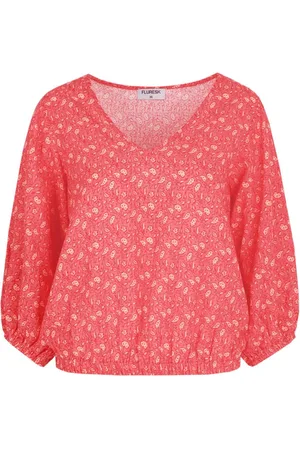 Fluresk Blouse Freva Top 25zsf04 Sunkissed Coral/terra Dames