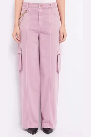 Gaudi Cotton cargo trousers 4601 Deauville Mauve