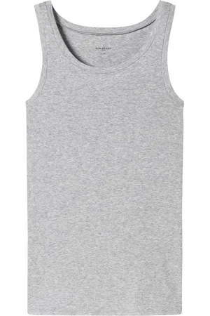 Schiesser Pure Rib singlet (1-pack) - dames tanktop dubbelrib biologisch katoen zwart