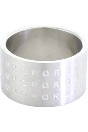 Behave Ring - Brede matte zilverkleurige herenring – Stainless Steel – Alfabet design – Minimalistisch & Industrieel