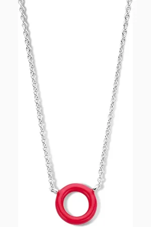 Cataleya Jewels Zilveren collier emaille 40 + 4 cm zilver gerhodineerd