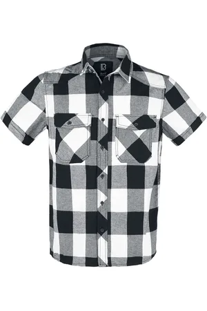 Brandit Checkshirt Halfsleeve Overhemd - L - /Zwart