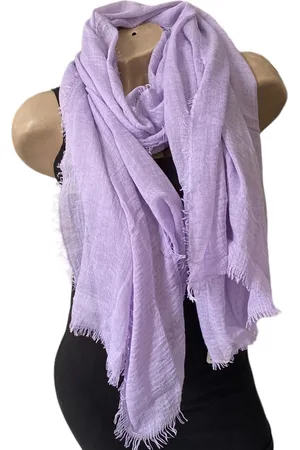 Merkloos Dames effen kleur sjaal 71# Light Purple