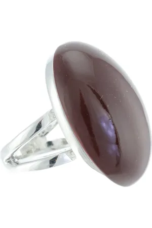 Behave Ring - Metalen Bruine Statement Ring – Ovale Designring – Stijlvolle Modeaccessoire – Nikkelvrij