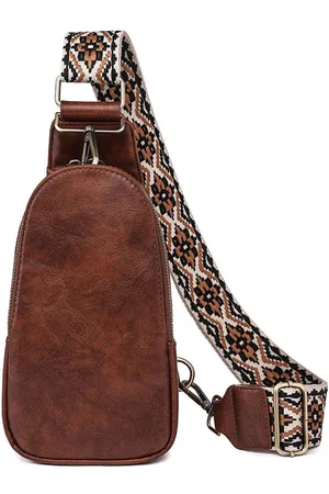 Merkloos Crossbody Tas - Schoudertas voor Heren en Dames - Sling Bag - PU Leer - Anti-diefstal