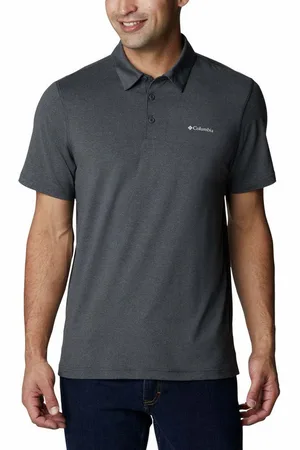Columbia Tech Trail Heren Polo Shark Heather M