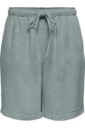 ONLY Broek Onlsiesta Mw Pull-up Lin Bl Shorts 15333032 Abyss Dames