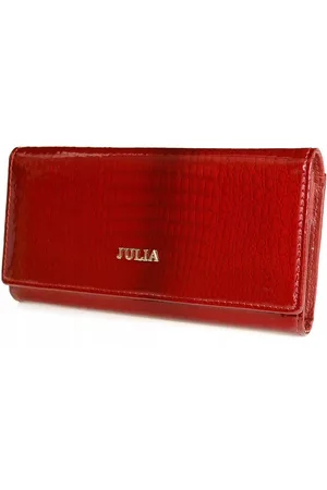 Beltimore Rosso grote dames leren portemonnee croco RFID