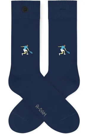 A-dam Tennis Player - Sok - Sokken - Biologisch Katoen - Vegan - Heren en Dames - Volwassenen - Blauw - 36-41