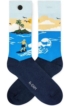 A-dam Surf - Sok - Sokken - Biologisch Katoen - Vegan - Heren en Dames - Volwassenen - Blauw - 36-41