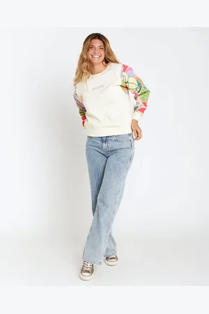 Rip Curl Crew Wavy Print Sleeves - Lily
