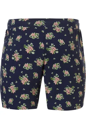 Pastunette Pyjama short dames kort - Blue Flower - Korte pyjamabroek katoen - XL