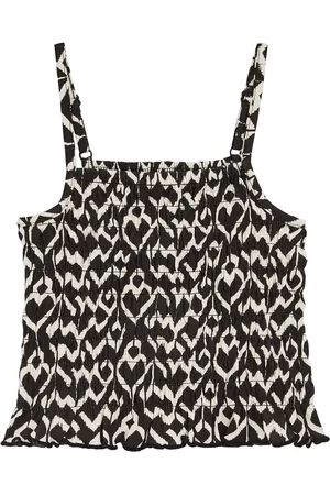 WE Fashion Meisjes gesmokte crop top