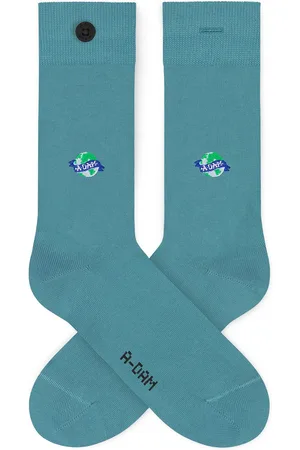 A-dam Globe - Sok - Sokken - Biologisch Katoen - Vegan - Heren en Dames - Volwassenen - Blauw - 41-46