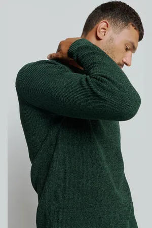 No Excess Sweater met ronde hals in tweekleurige chenille: Luxe en comfort gecombineerd