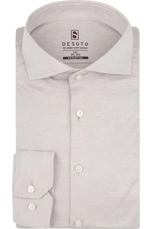 DESOTO Essential Overhemd Hai Piqué Beige