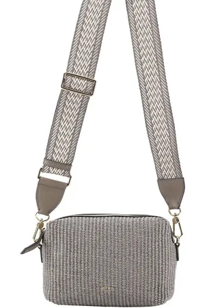 Abro+ Schoudertas Fabric Raffia Shoulder Bag Kaia Grijs