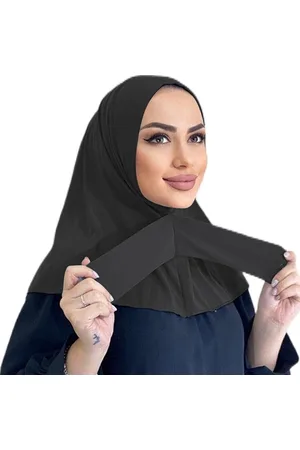 Merkloos Dames hijab hoofddoek sjaal om over te trekken voor moslimvrouwen - elegante modieuze stijlvolle hijab .