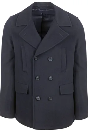 Suitable Caban Coat Wol Navy