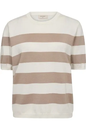 Freequent T-shirt Fqpixie Pullover 205691 Star Off White/simply Taupe Dames