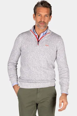 NZA NZA - Lichtgrijze pullover met halve rits