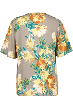 DIDI Dames Blouse Manna Taupe Rising sun print maat 34