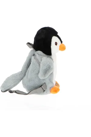 Merkloos Rugzak Pinguin met bewegende vleugels - Rugtas voor kinderen 30x25 cm - kleine rugzak voor peuters en kleuters