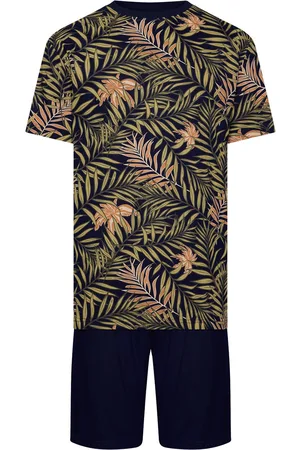 Pastunette Shortama Tropical - Katoen - Blauw - Print
