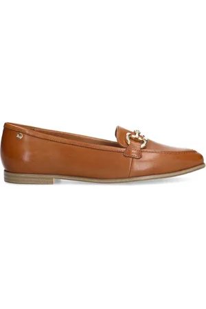 No Stress Dames - leren loafers met gouden chain