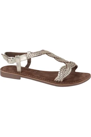 Lazamani Aida Dames Sandalen Leer Gold