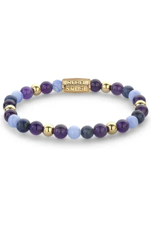 Rebel & Rose Rebel & and Rose - Armband - Are Violets Blue? - 18 ct yellow gold ionplated - 6mm - RR-60109-G Dames
