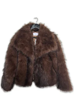 Merkloos Bij Avoir Avoir Faux Fur Jas dames - Tijdloos Elegant - winterjas dames - Luxe winterjas dames - Kleur Bruin/Rood/Zwart