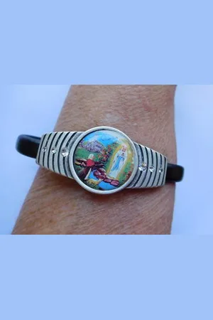 Van Santen Fashion Charm Jewelry Armband kunstleder Maria van Lourdes